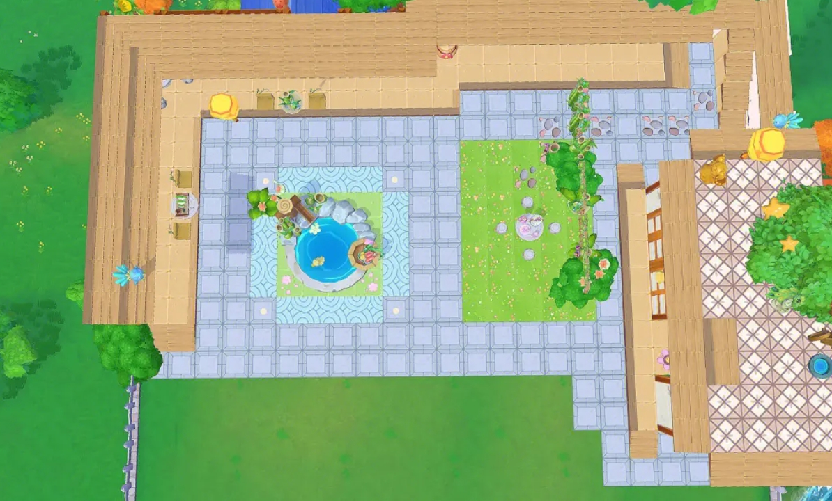 摩尔庄园怎么在空中放方块