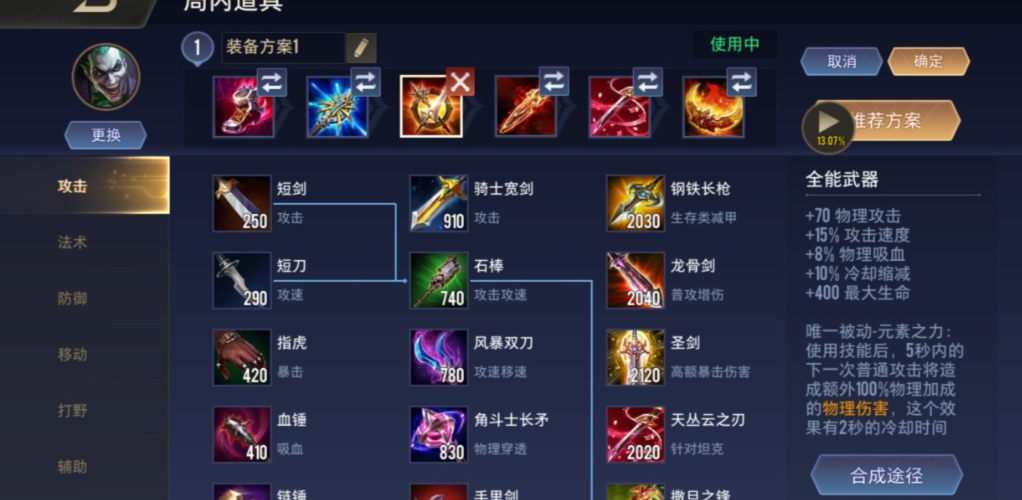 传说对决拉兹六神装怎么选