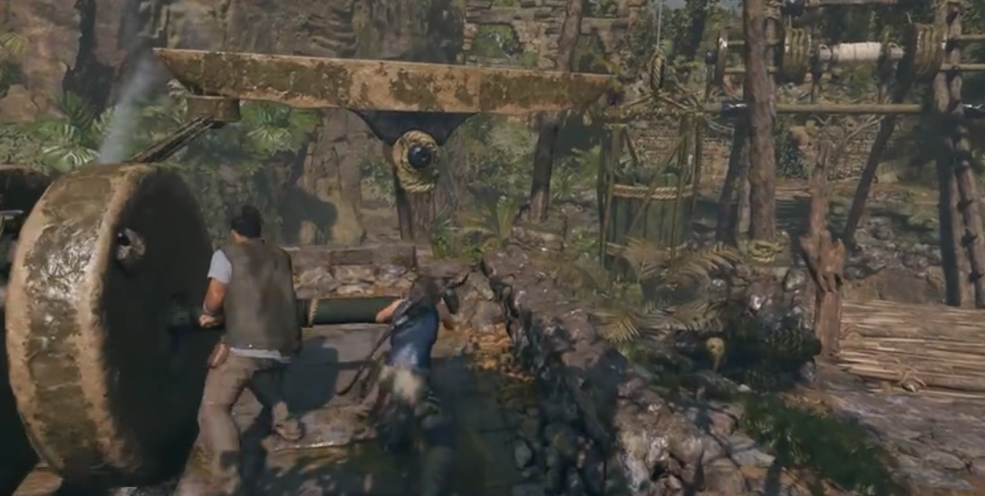 古墓丽影桥和重物怎么连在一起 古墓丽影桥和重物怎么连在一起