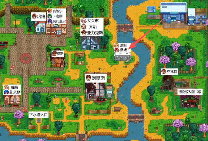 星露谷物语潘妮在哪里