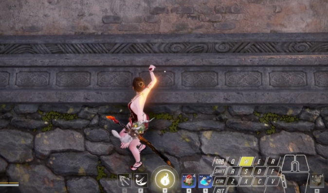 永劫无间背靠墙壁怎么按